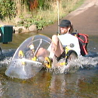 Rob Hague in a ford